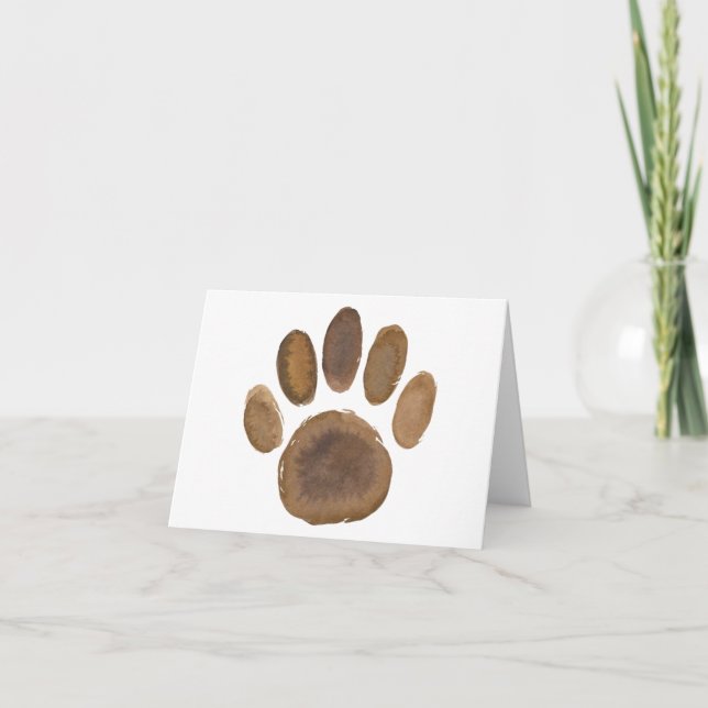 Niedliche und einfache Paw Print BLANK Karte (Vorderseite)
