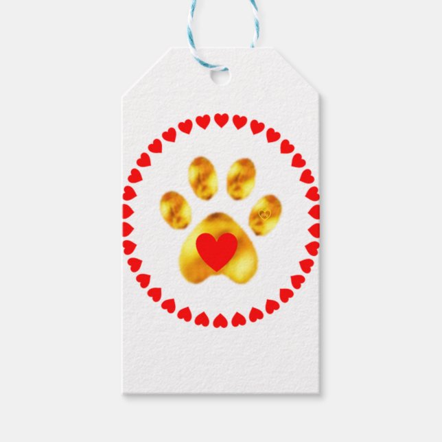 Niedliche und elegante Goldpfanne Geschenkanhänger (Vorderseite)