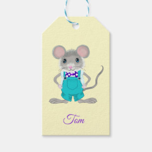 Niedliche und elegante kleine Maus Geschenkanhänger