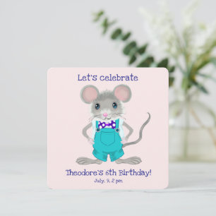 Niedliche und elegante kleine Maus individuelle Ge Einladung