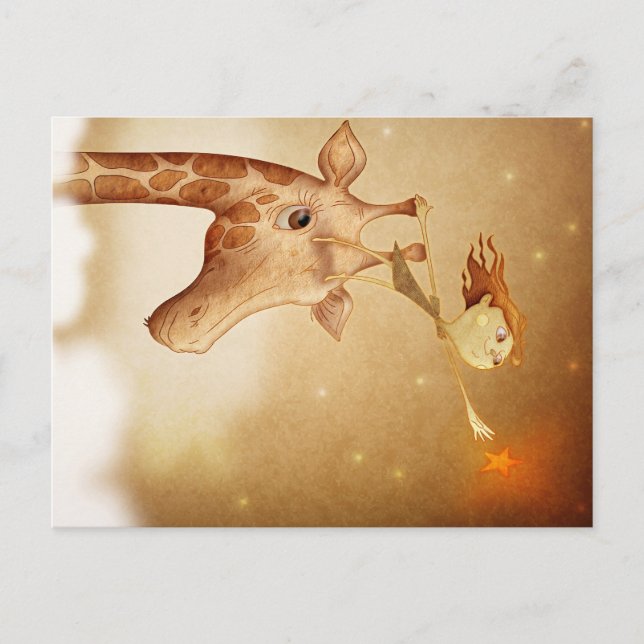 Niedliche und fantasievolle Illustration Postkarte (Vorderseite)