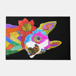 Niedliche und farbenfrohe Boston Terrier Door Mat Fußmatte