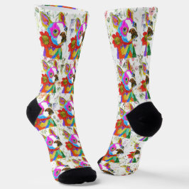 Niedliche und farbenfrohe Boston Terrier Socks Socken