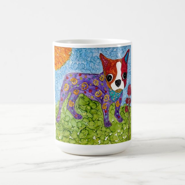 Niedliche und farbenfrohe Boston Terrier Tasse (Mittel)