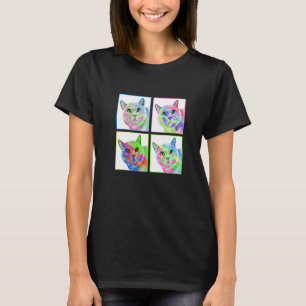 Niedliche und farbenfrohe Cat Litter Familienportr T-Shirt