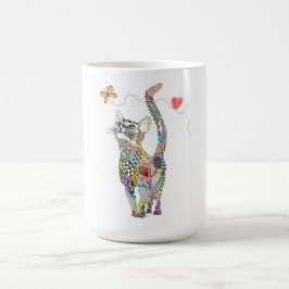 Niedliche und farbenfrohe Cat-Tasse Kaffeetasse