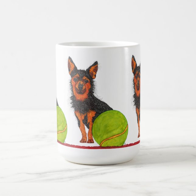 Niedliche und farbenfrohe Chorkie-Hunde-Tasse Kaffeetasse (Mittel)