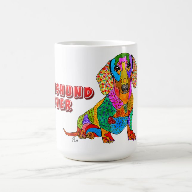 Niedliche und farbenfrohe Dackel Lover Tasse (Mittel)