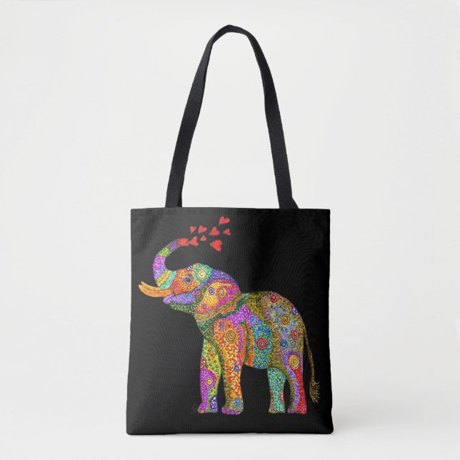 Niedliche und farbenfrohe Elefantentasche Tasche (Vorderseite)