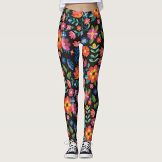 niedliche und farbenfrohe Frühlingsblumen Leggings