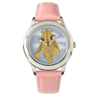 Niedliche und farbenfrohe Giraffe Armbanduhr