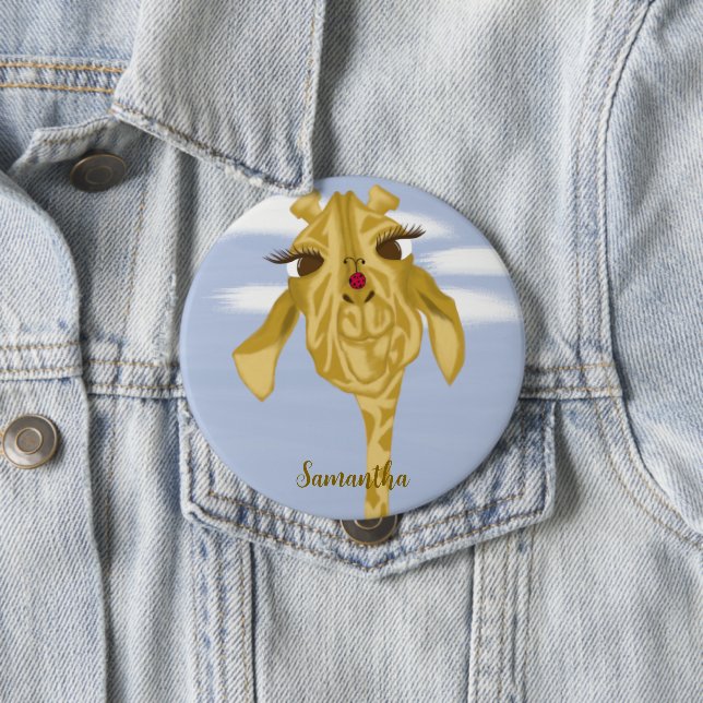 Niedliche und farbenfrohe Giraffe Button (Beispiel)