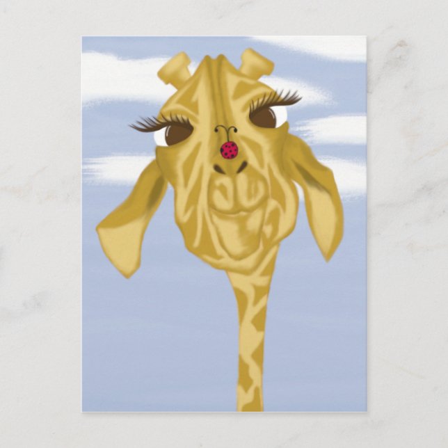 Niedliche und farbenfrohe Giraffe Postkarte (Vorderseite)