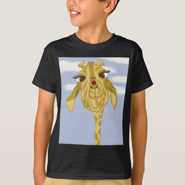 Niedliche und farbenfrohe Giraffe T-Shirt (Vorderseite)