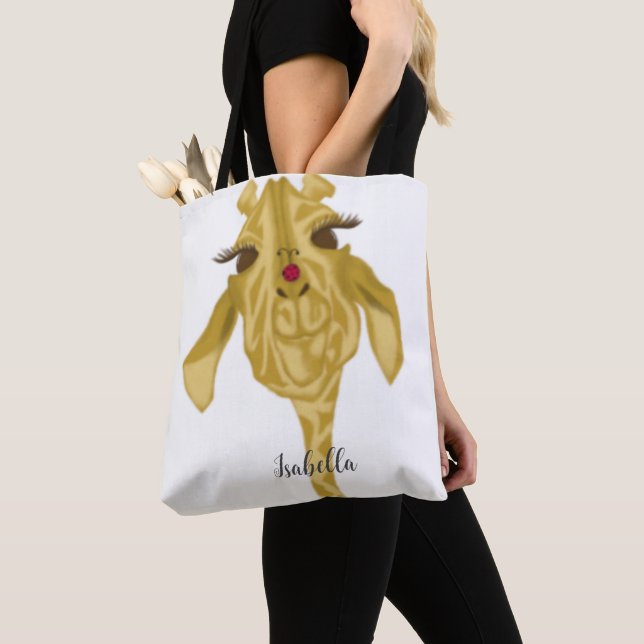 Niedliche und farbenfrohe Giraffe Tasche (Von Nahem)