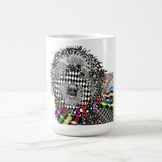 Niedliche und farbenfrohe Goldendoodle-Tasse Kaffeetasse (Mittel)