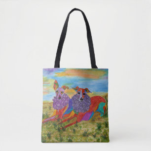 Niedliche und farbenfrohe italienische Greyhound T Tasche