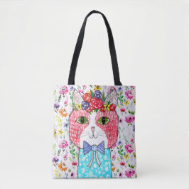 Niedliche und farbenfrohe Katze Totbeutel Tasche
