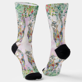 Niedliche und farbenfrohe Katzensocken Socken