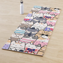 Niedliche und farbenfrohe Kawaii Cat Pattern