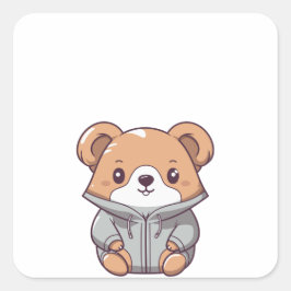 Niedliche und farbenfrohe Koala Art Quadratischer Aufkleber