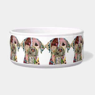 Niedliche und farbenfrohe Labrador Retriever Hunde Napf