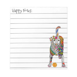 Niedliche und farbenfrohe Labrador Retriever Notep Notizblock