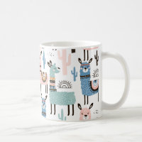 Niedliche und farbenfrohe Lama-Tasse