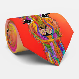 Niedliche und farbenfrohe Llama Neck Tie Krawatte