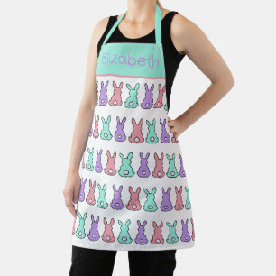 Niedliche und farbenfrohe OsterBunnies Personalisi Schürze