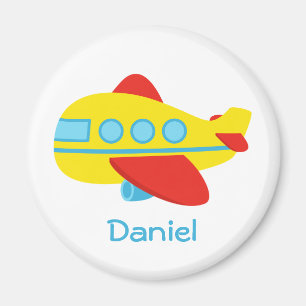 Niedliche und farbenfrohe Passagierflugzeuge Magnet