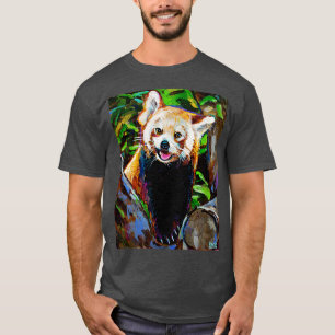 Niedliche und farbenfrohe Rote Panda Malerei T-Shirt