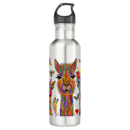 Niedliche und farbenfrohe Tierpalette Wasserflasch Edelstahlflasche
