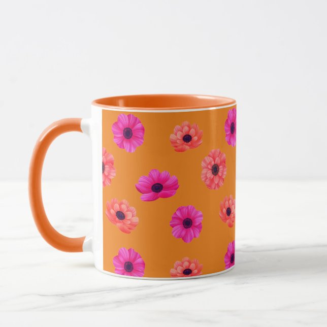 Niedliche und farbenfrohe tropische 3D-Frühlingsbl Tasse (Links)