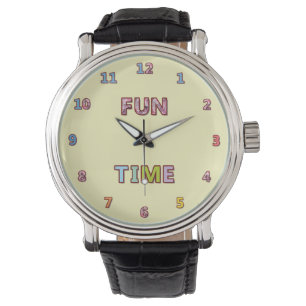 Niedliche und farbenfrohe Zeit Armbanduhr