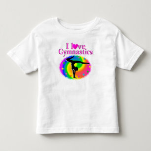 NIEDLICHE UND FARBHAFTE LIEBE GYMNASTICS-DESIGN KLEINKIND T-SHIRT