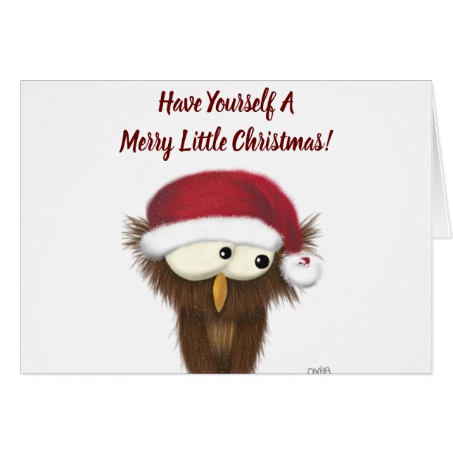 Niedliche und festliche Eule (Vorderseite (Horizontal))