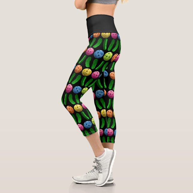 Niedliche und Fun-Pickles-Muster Capri Leggings (Links)