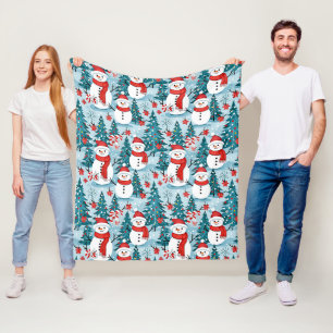 Niedliche und gemütliche Weihnachtsfeiertage Fleecedecke