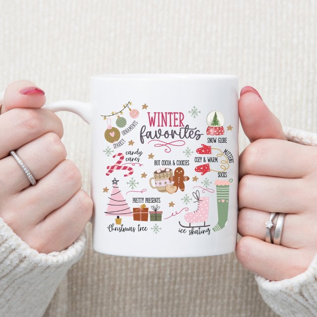 Niedliche und gemütliche Winterfavoriten Kaffeetasse (Von Creator hochgeladen)