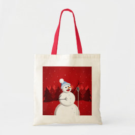 Niedliche und glückliche Snowman Weihnachten Tragetasche