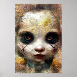 niedliche und gruselige Puppen-Poster Poster