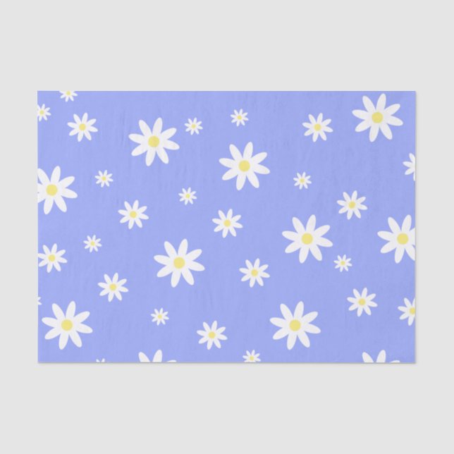 Niedliche und gürtelblaue und weiße Farbmuster Seidenpapier (Vorderseite)