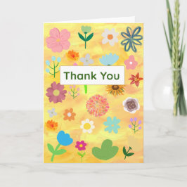 Niedliche und Hübsche Blumenkarte Dankeskarte