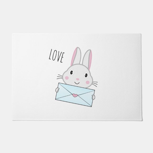 Niedliche und hübsche Liebe der Sonnenhäuser Fußmatte (Vorderseite)