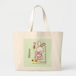 Niedliche und individuell anpassbare Honey Bunny B Jumbo Stoffbeutel