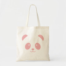Niedliche und kaltrosa Panda Tote Bag