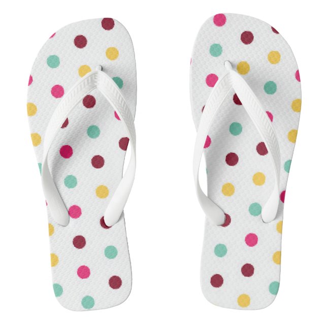 Niedliche und klassische Pastelltafeln, Polkadotte Flip Flops (Fußbett)