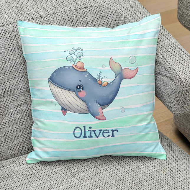 Niedliche und leise Little Whale Kissen (Von Creator hochgeladen)