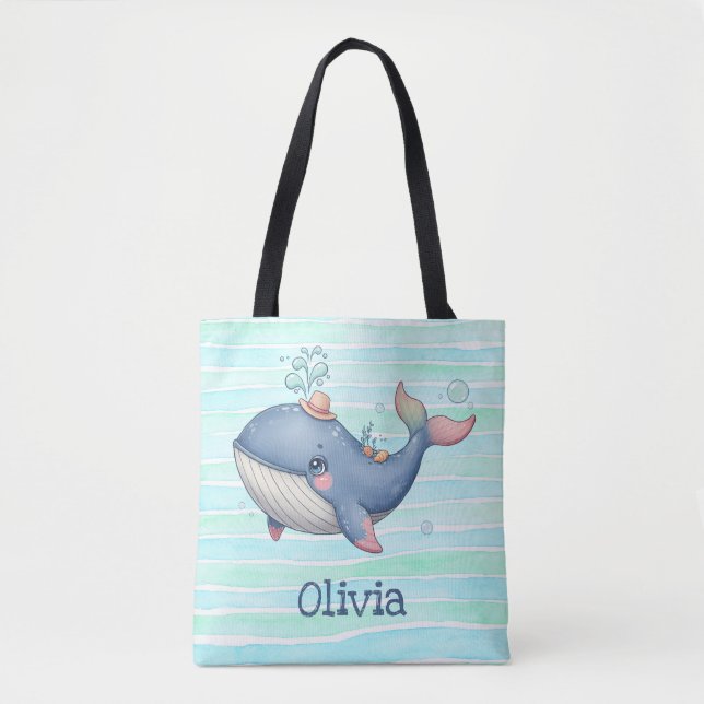 Niedliche und leise Little Whale Tasche (Vorderseite)